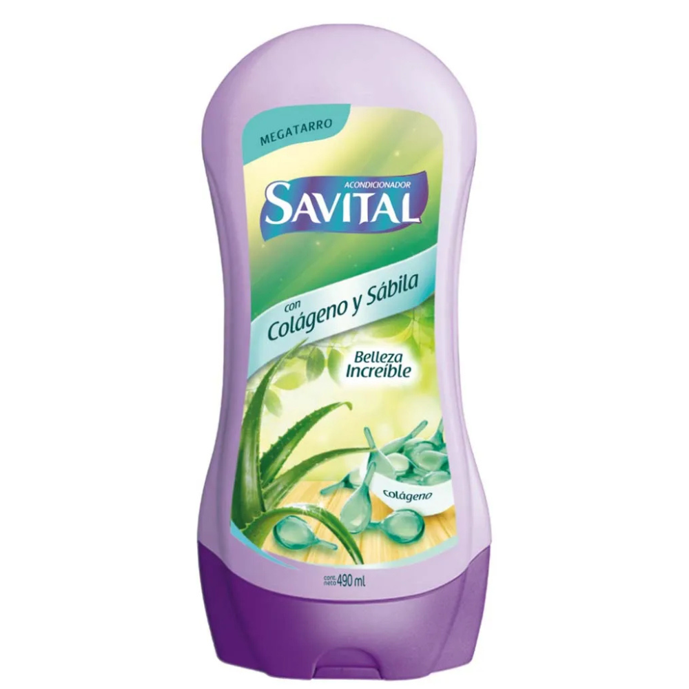 ACONDICIONADOR SAVITAL  CON COLAGENO Y SABILA 490 ML 
