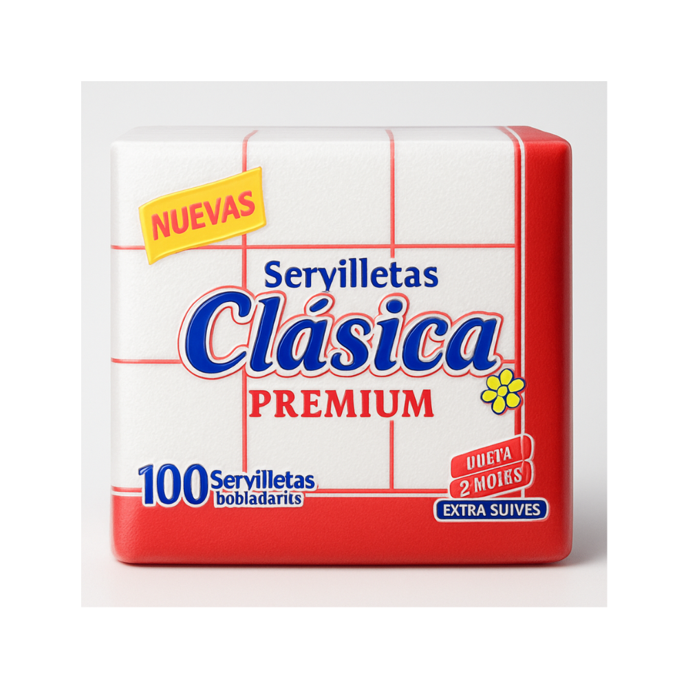 SERVILLETA ESTAMPÁDA CLASICA X 100 UNDS 