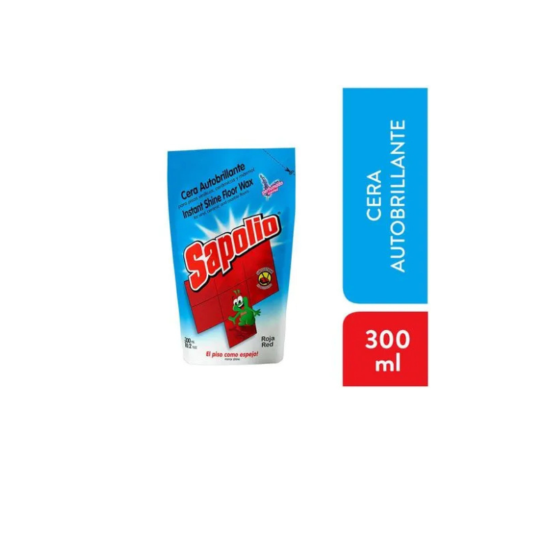 CERA ROJA AUTOBRILLANTE SAPOLIO 300 ML 
