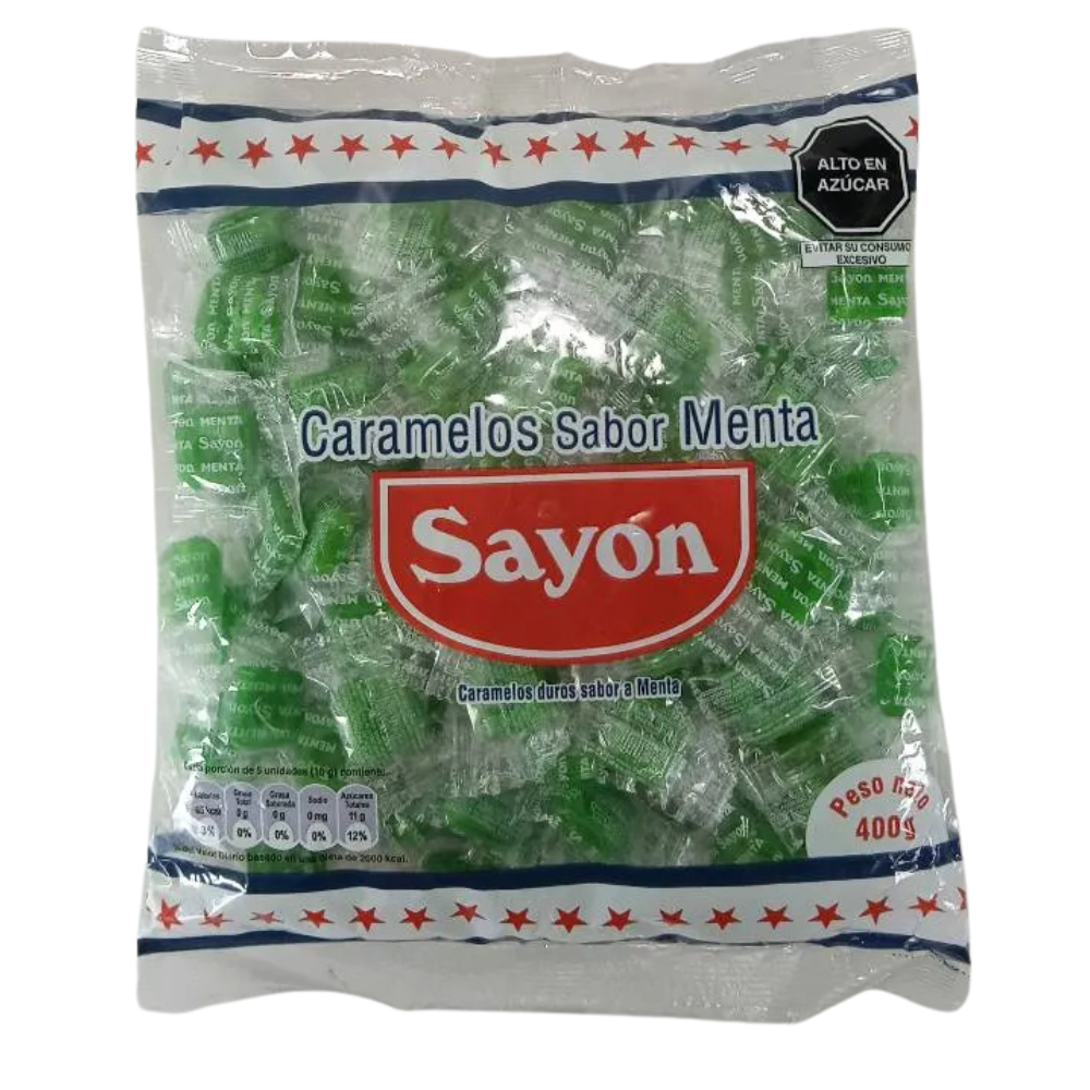 CARAMELOS SABOR MENTA SAYON 400 GR
