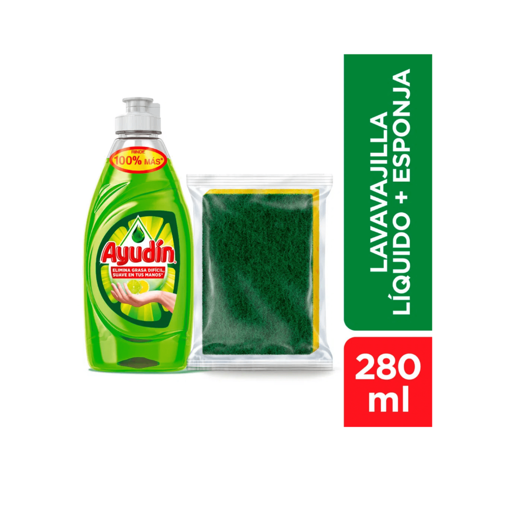 AYUDIN LIQUIDO LIMON 280 ML + ESP.
